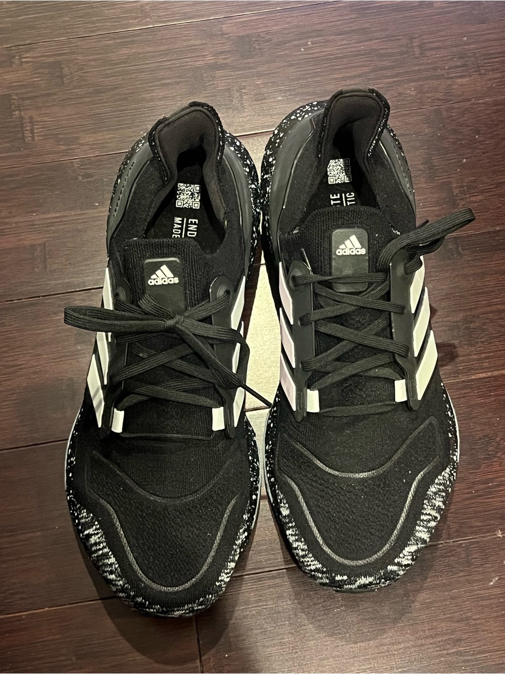 adidas Black & White Sport Lace-Up Sneakers